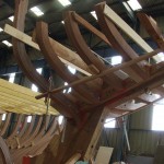 Construcion voilier St Michel en Sappeli et Chêne par Bourgoin Bois