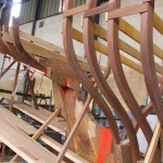 Construcion voilier St Michel en Sappeli et Chêne par Bourgoin Bois